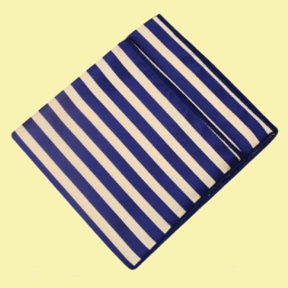 Image 0 of Dark Blue Light Gold Stripes Groomsmen Groom Wedding Mens Pocket Square