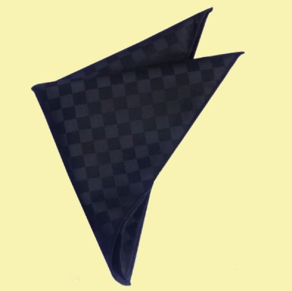 Image 1 of Black Checkerboard Pattern Groomsmen Groom Wedding Mens Pocket Square