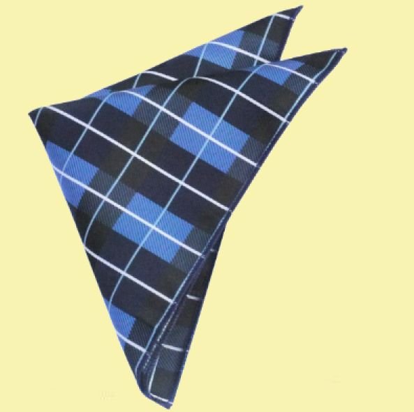 Image 0 of Black Blue White Check Groomsmen Groom Wedding Mens Pocket Square