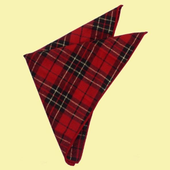 Image 0 of Red Black Gold Plaid Groomsmen Groom Wedding Mens Pocket Square