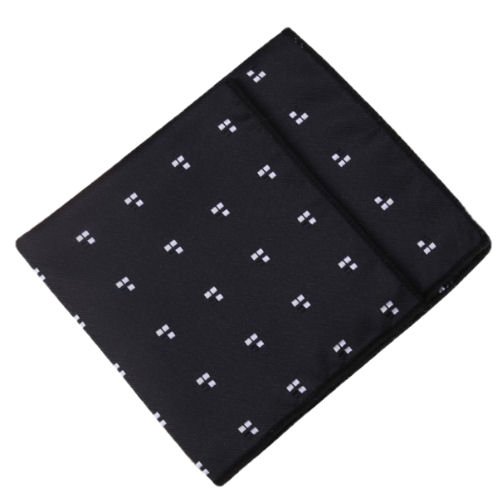 Image 1 of Black White Squares Pattern Groomsmen Groom Wedding Mens Pocket Square