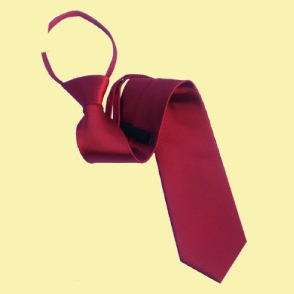 Image 0 of Scarlet Red Formal Groomsmen Groom Wedding Pre-Knotted Mens Neck Tie 