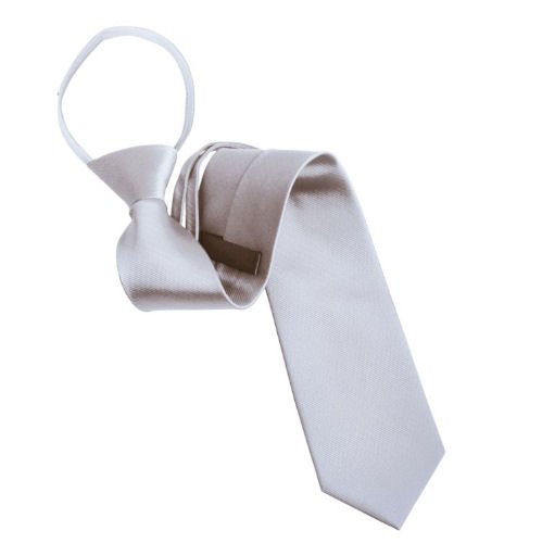 Image 1 of Light Silver Grey Formal Groomsmen Groom Wedding Pre-Knotted Mens Neck Tie 