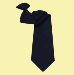 Jet Black Formal Groomsmen Wedding Clip-On Mens Neck Tie Set Of Three