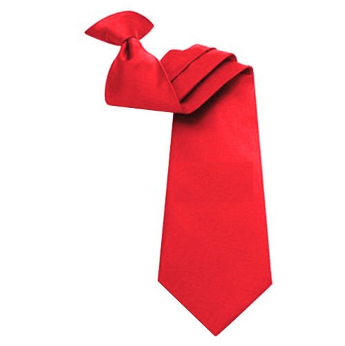 Image 1 of Cherry Red Formal Groomsmen Wedding Clip-On Mens Neck Tie Set Of Three