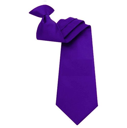 Image 1 of Cadbury Purple Formal Groomsmen Groom Wedding Clip-On Mens Neck Tie 