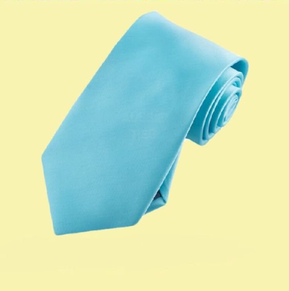 Image 0 of Aqua Tiffany Blue Formal Boys Ages 7-13 Wedding Straight Boys Neck Tie 