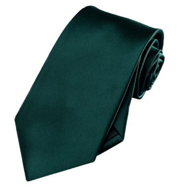 Image 1 of Dark Forest Green Formal Boys Ages 7-13 Wedding Straight Boys Neck Tie 