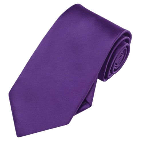 Image 1 of Dark Purple Formal Boys Ages 7-13 Wedding Straight Boys Neck Tie 