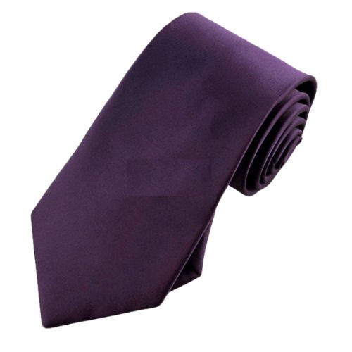 Image 1 of Eggplant Purple Formal Boys Ages 7-13 Wedding Straight Boys Neck Tie 