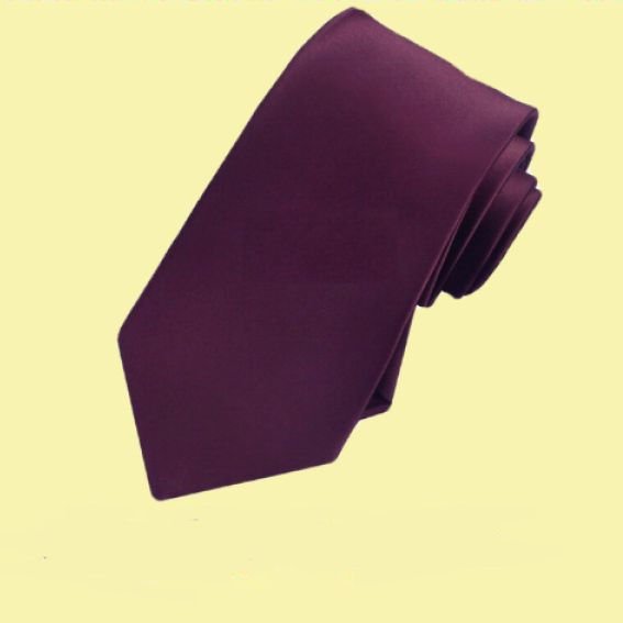 Image 0 of Deep Maroon Formal Boys Ages 7-13 Wedding Straight Boys Neck Tie 