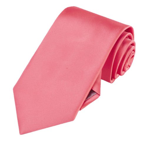 Image 1 of Dark Melon Pink Formal Boys Ages 7-13 Wedding Straight Boys Neck Tie 