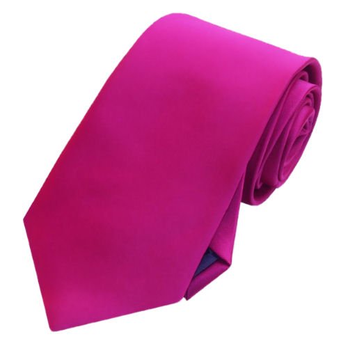 Image 1 of Fuchsia Magenta Pink Formal Boys Ages 7-13 Wedding Straight Boys Neck Tie 