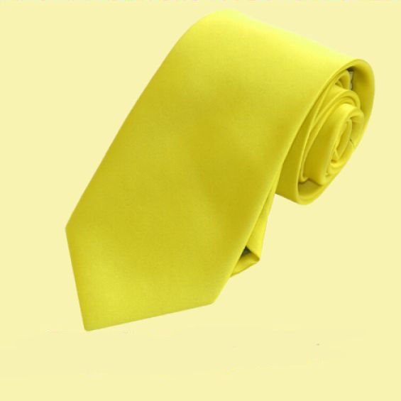 Image 0 of Daffodil Canary Yellow Formal Boys Ages 7-13 Wedding Straight Boys Neck Tie 