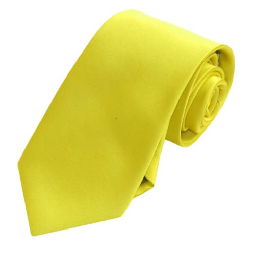 Image 1 of Daffodil Canary Yellow Formal Boys Ages 7-13 Wedding Straight Boys Neck Tie 