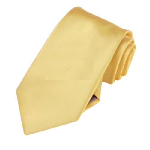 Image 1 of Light Gold Formal Boys Ages 7-13 Wedding Straight Boys Neck Tie 