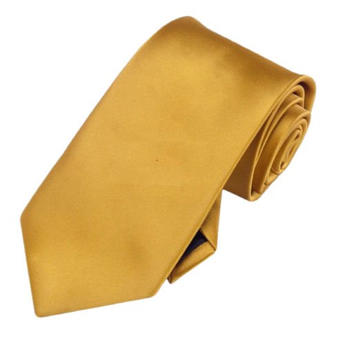 Image 1 of Classic Gold Formal Boys Ages 7-13 Wedding Straight Boys Neck Tie 