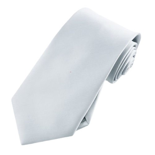 Image 1 of Light Silver Grey Formal Boys Ages 7-13 Wedding Straight Boys Neck Tie 