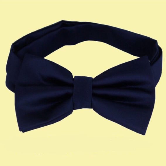 Image 0 of Dark Midnight Blue Boys Ages 1-7 Wedding Boys Neck Bow Tie 