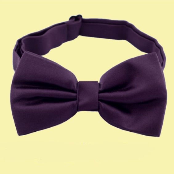 Image 0 of Eggplant Purple Boys Ages 1-7 Wedding Boys Neck Bow Tie 