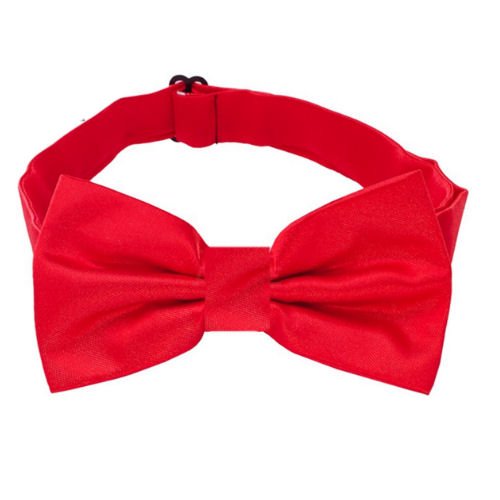 Image 1 of Cherry Red Boys Ages 1-7 Wedding Boys Neck Bow Tie 