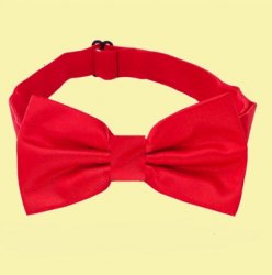 Cherry Red Boys Ages 1-7 Wedding Boys Neck Bow Tie 