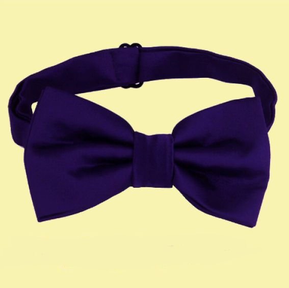 Image 0 of Dark Purple Boys Ages 1-7 Wedding Boys Neck Bow Tie 