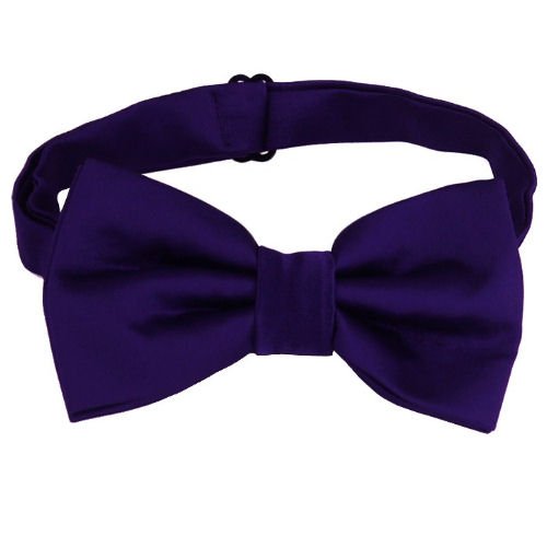 Image 1 of Dark Purple Boys Ages 1-7 Wedding Boys Neck Bow Tie 