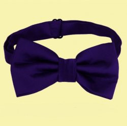 Dark Purple Boys Ages 1-7 Wedding Boys Neck Bow Tie 