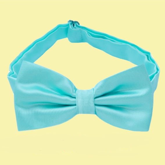 Image 0 of Aqua Tiffany Blue Boys Ages 1-7 Wedding Boys Neck Bow Tie 