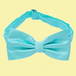 Aqua Tiffany Blue Boys Ages 1-7 Wedding Boys Neck Bow Tie 