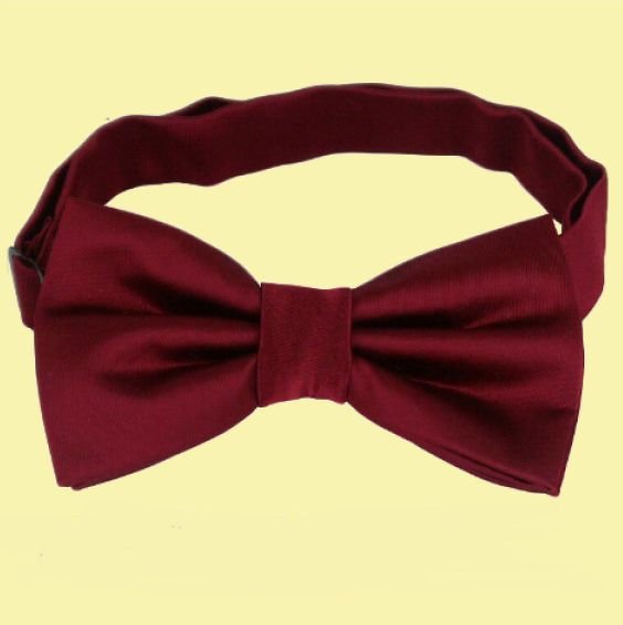 Image 0 of Burgundy Wine Boys Ages 1-7 Wedding Boys Neck Bow Tie 