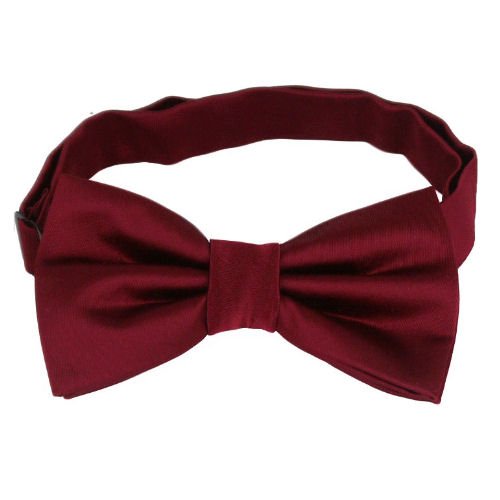 Image 1 of Burgundy Wine Boys Ages 1-7 Wedding Boys Neck Bow Tie 