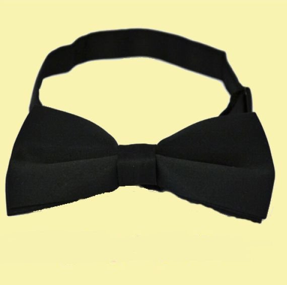 Image 0 of Jet Black Boys Ages 1-7 Wedding Boys Neck Bow Tie 