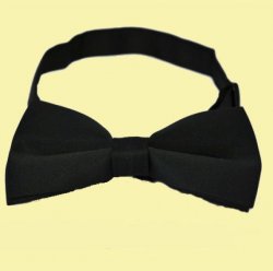 Jet Black Boys Ages 1-7 Wedding Boys Neck Bow Tie 