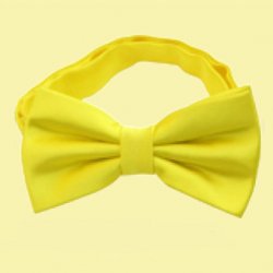Daffodil Canary Yellow Boys Ages 1-7 Wedding Boys Neck Bow Tie 