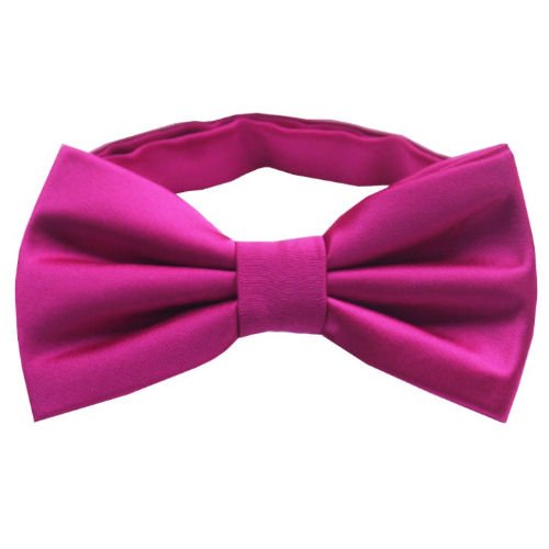 Image 1 of Fuchsia Magenta Pink Boys Ages 1-7 Wedding Boys Neck Bow Tie 