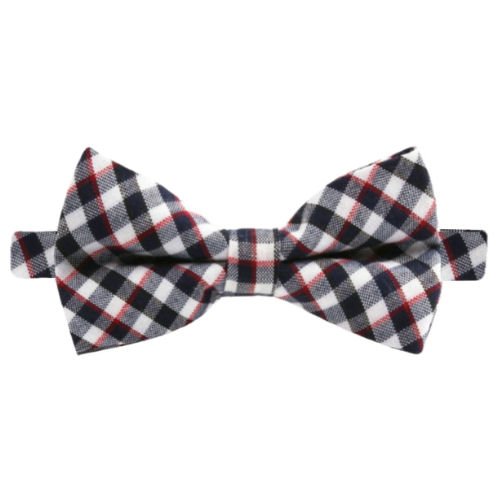 Image 1 of Black White Red Check Boys Ages 1-7 Wedding Boys Neck Bow Tie 