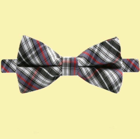 Image 0 of Black White Red Grey Check Boys Ages 1-7 Wedding Boys Neck Bow Tie 