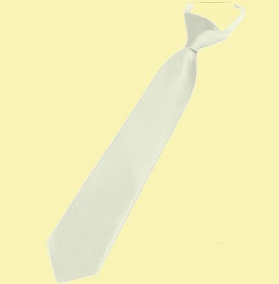 Image 0 of Ivory Junior Boys Ages 3-7 Wedding Elastic Straight Boys Neck Tie 