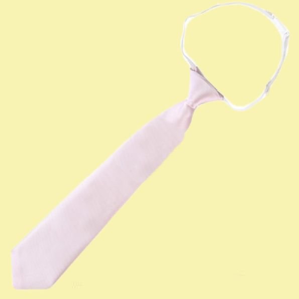 Image 0 of Baby Pink Junior Boys Ages 3-7 Wedding Elastic Straight Boys Neck Tie 