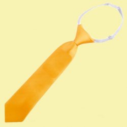 Marigold Yellow Junior Boys Ages 3-7 Wedding Elastic Straight Boys Neck Tie 