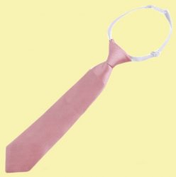 Blush Dusky Pink Junior Boys Ages 3-7 Wedding Elastic Straight Boys Neck Tie 