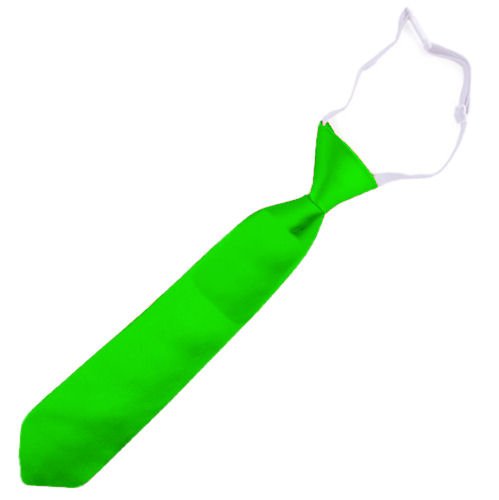 Image 1 of Apple Green Junior Boys Ages 3-7 Wedding Elastic Straight Boys Neck Tie