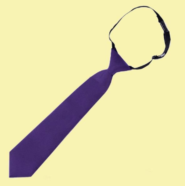 Image 0 of Dark Purple Junior Boys Ages 3-7 Wedding Elastic Straight Boys Neck Tie