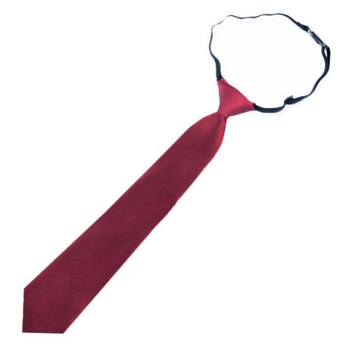 Image 1 of Burgundy Wine Junior Boys Ages 3-7 Wedding Elastic Straight Boys Neck Tie