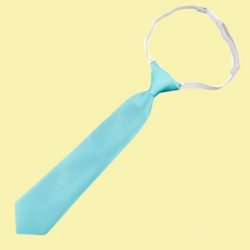 Aqua Tiffany Blue Junior Boy Ages 1-7 Wedding Elastic Straight Boys Neck Tie x 3