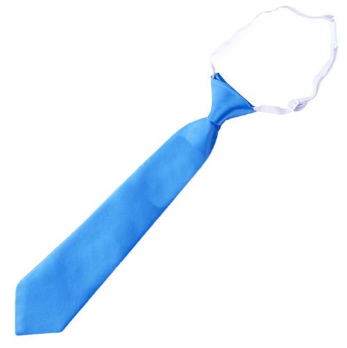 Image 1 of Cobalt Blue Junior Boys Ages 1-7 Wedding Elastic Straight Boys Neck Tie x 3