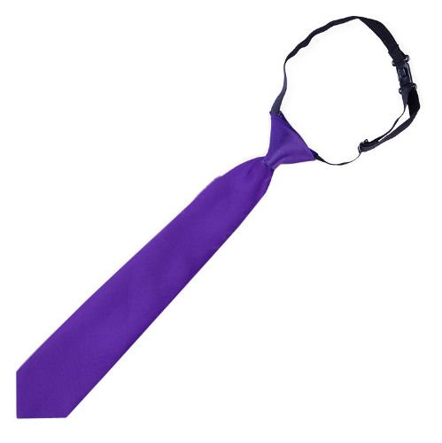 Image 1 of Cadbury Purple Junior Boys Ages 1-7 Wedding Elastic Straight Boys Neck Tie x 3