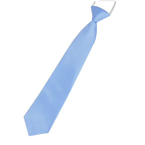 Image 1 of Dusky Blue Junior Boys Ages 1-7 Wedding Elastic Straight Boys Neck Tie x 3